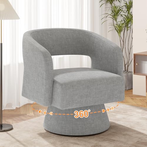Luxanimarion Swivel Barrel Accent Chair