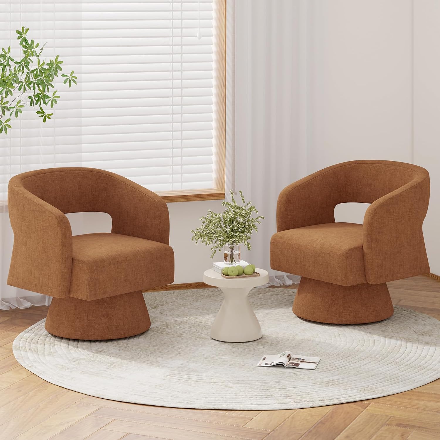 Swivel Barrel Accent Chair